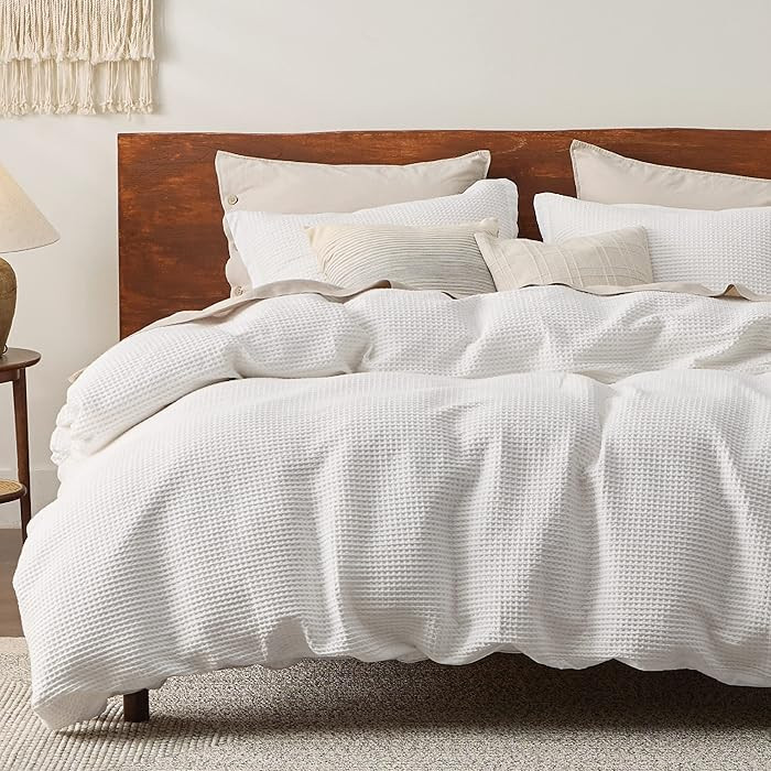 Bedsure GentleSoft™ Breathable Cotton Duvet Cover
        Queen, 100% Cotton, Waffle Weave, Mil... | Amazon (US)