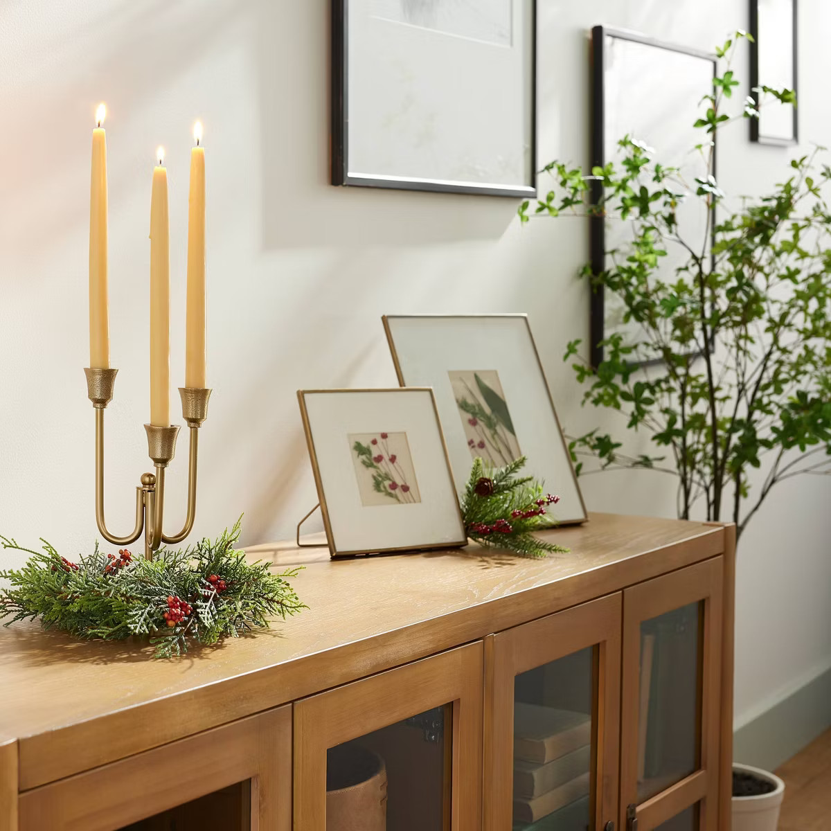 3ct Staggered Metal Taper Candelabra Antique Brass - Hearth & Hand™ with Magnolia | Target