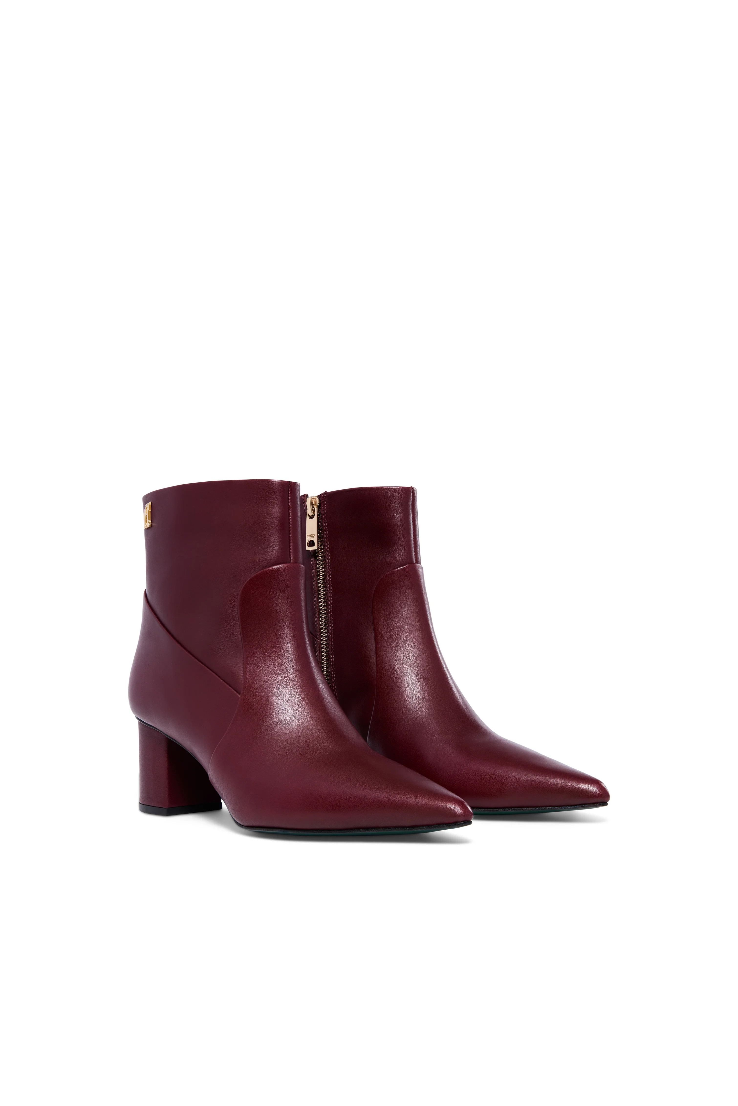 Regency Mid Heel Ankle Boot (Oxblood) | Holland Cooper