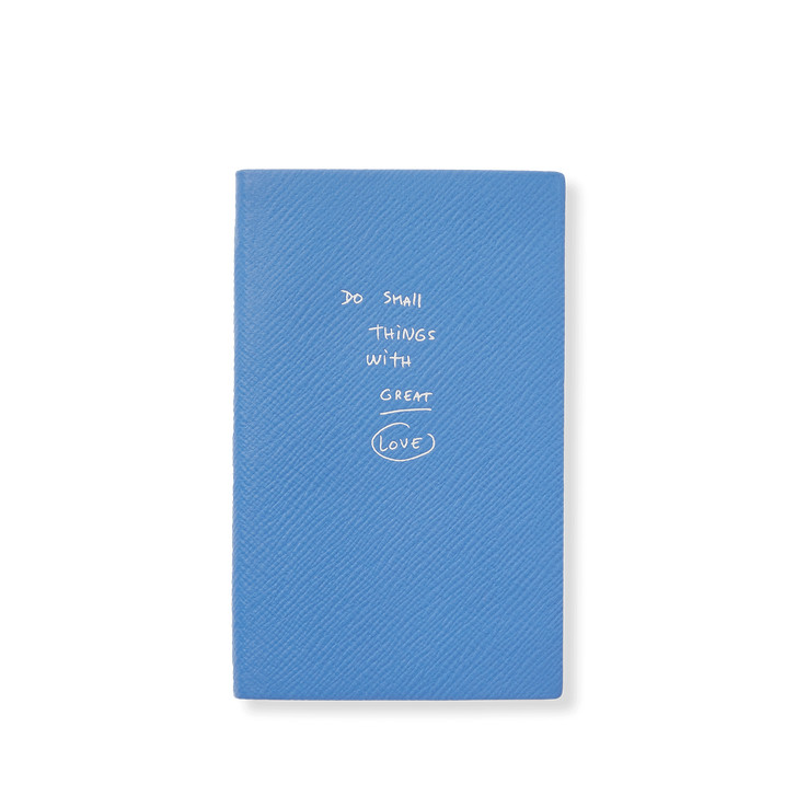 Smythson x Thomas Lélu 'Do Small Things' Panama Notebook in nile blue | Smythson | Smythson
