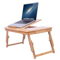 Zimtown Nature Bamboo Folding Laptop Computer Notebook Table Bed Desk Tray Stand | Walmart (US)