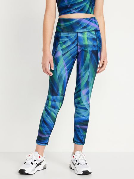 High-Waisted PowerSoft 7/8 Leggings for Girls | Old Navy (US)