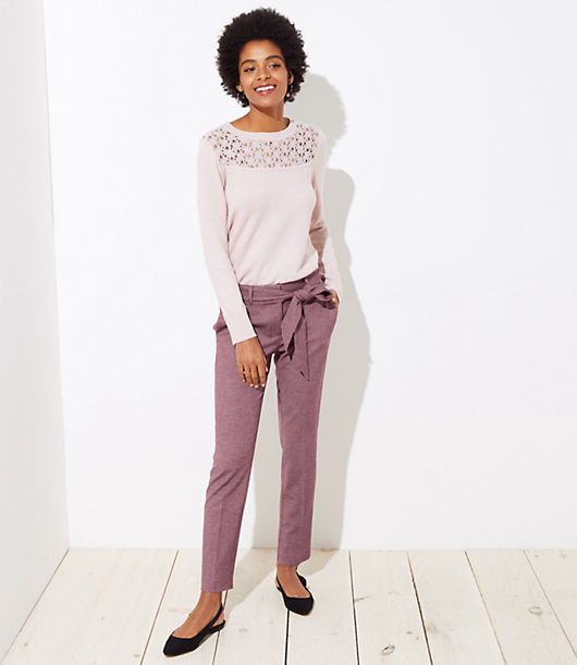 LOFT Slim Tie Waist Pencil Pants in Marisa Fit | LOFT