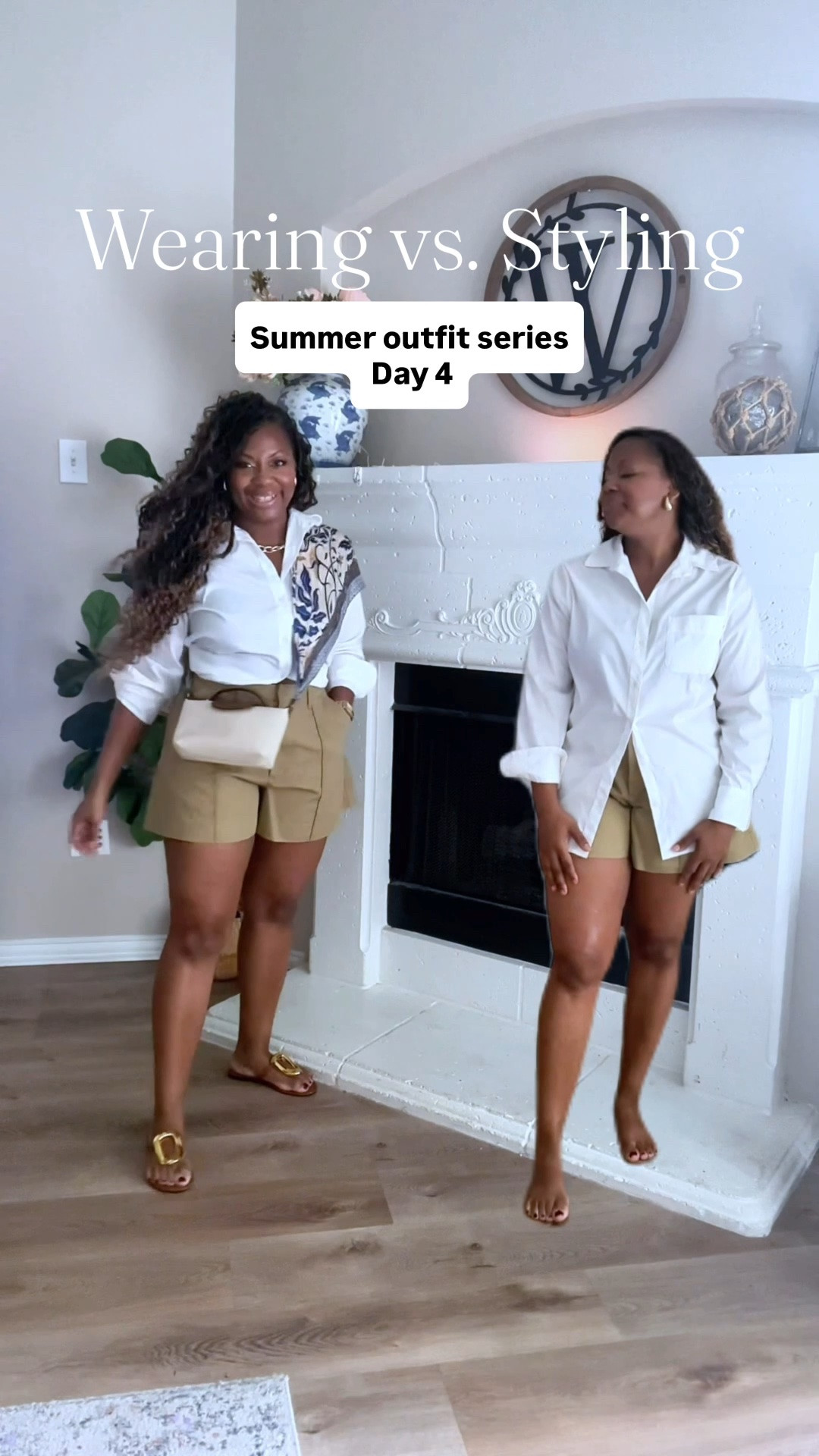 Summer outfits Day 4!

￼ Loving this fun scarf hack, always love a classic button down, and I’m loving these awesome shorts by KBB🔥

#LTKootd #LTKgrwm