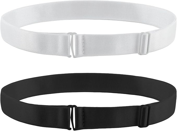 2Pcs Crop Tuck Crop Top Band Shirt Cropping Band Elastic Belts for Women Tops for Transform The W... | Amazon (US)