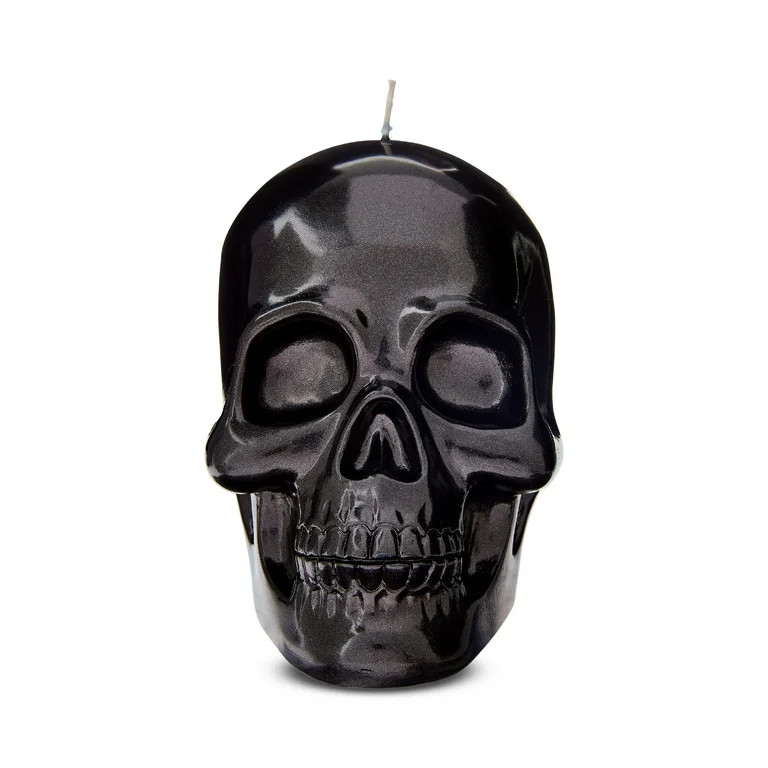 Skull Candle, Black, 4.5", Halloween by Way To Celebrate - Walmart.com | Walmart (US)