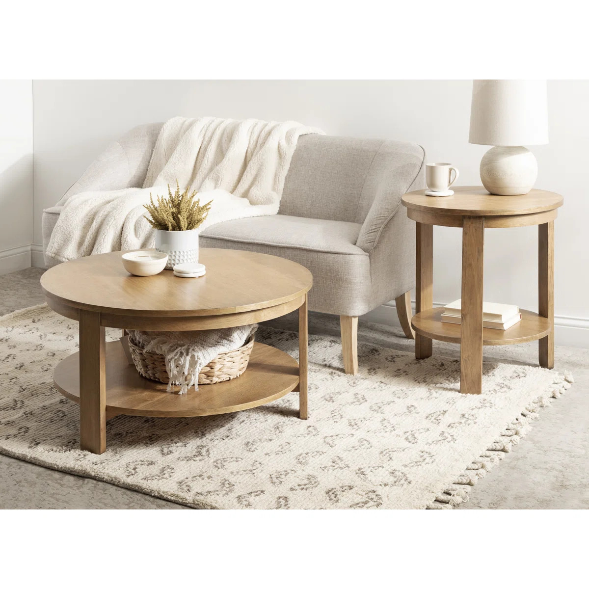 Aamnah Prayash Tiered Round Living Room Coffee Table | Wayfair North America