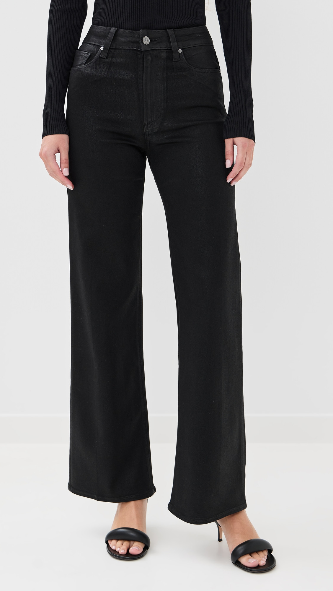 PAIGE Coated Anessa Jeans Black Fog Luxe Coating 26 | Shopbop