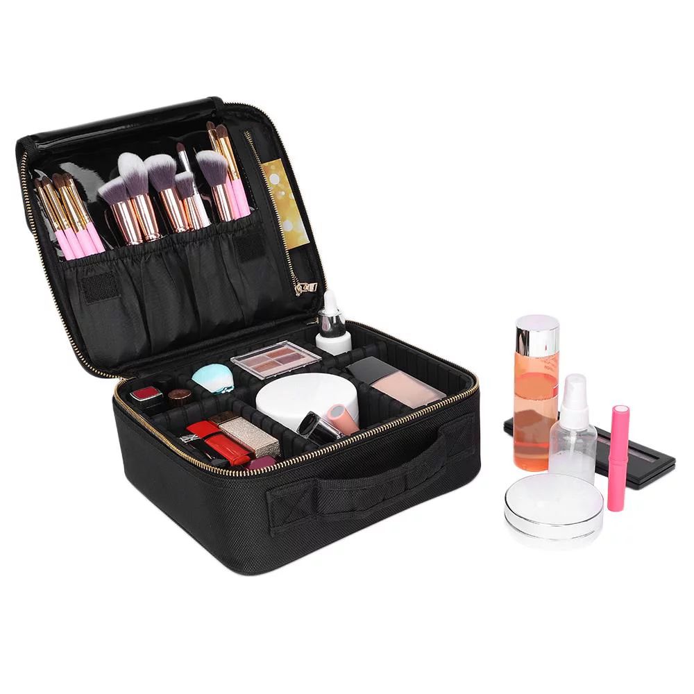 Ktaxon Travel Makeup Train Case Organizer Portable Artist Storage Bag 10" with Adjustable Divider... | Walmart (US)