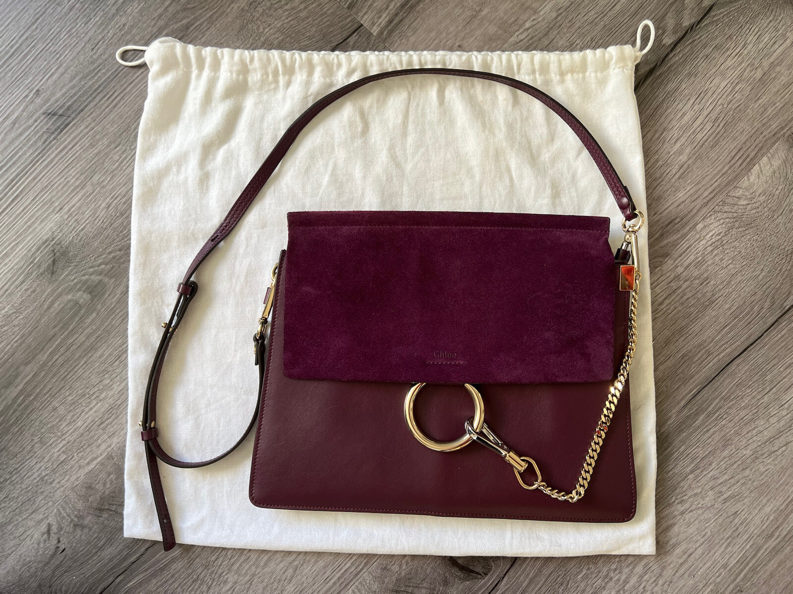 Chloe Calfskin Suede Faye Medium Shoulder Bag | eBay US