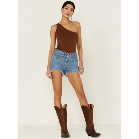 Levi s Women s 501 Medium Wash High Rise Jazz Solo Distressed Original Denim - 56327-0251 26 | Walmart (US)