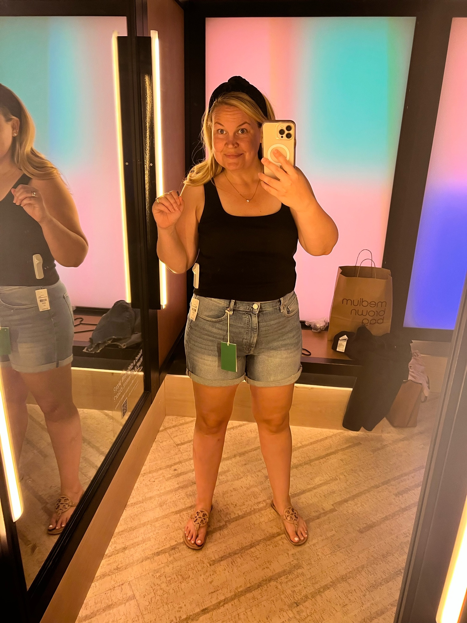 I’m on the hunt for amazing midsize shorts and these shorts are amazing! They’re pricy, but excellent quality. I’m obsessed with them. The top is from A&F and surprisingly very cute and comfortable. #shorts 

#LTKMidsize