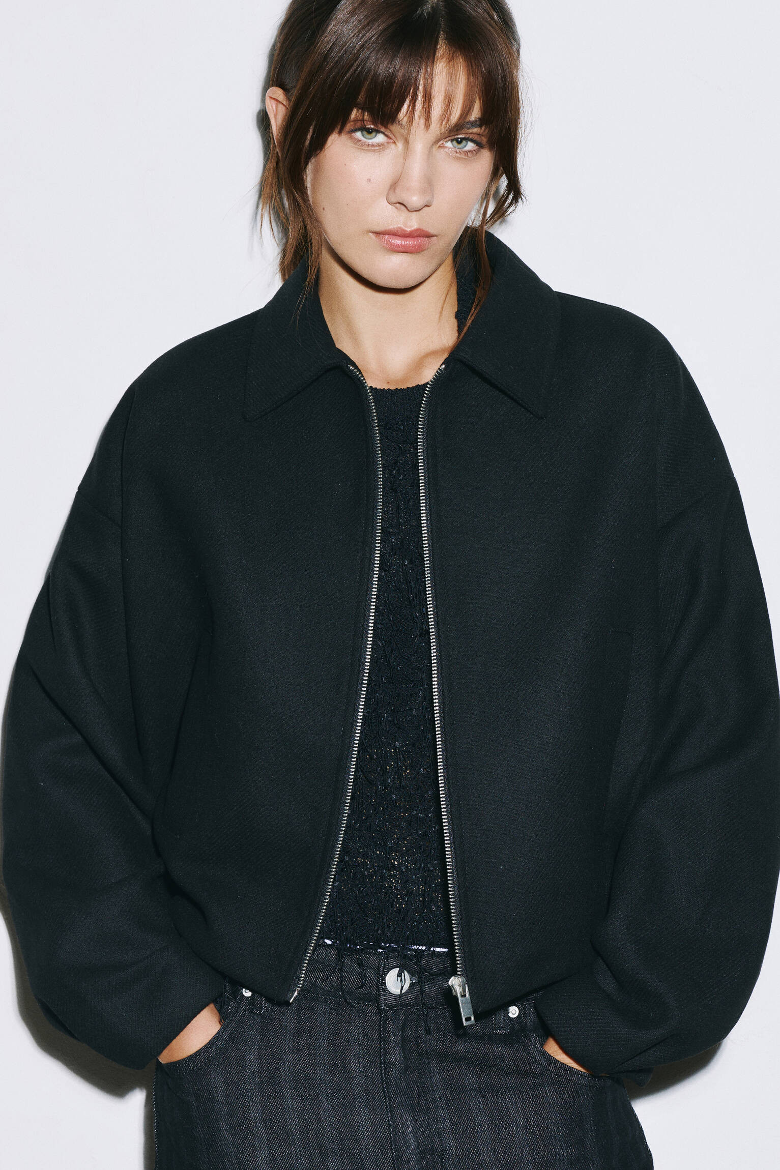 Short tailored fit felt texture jacket - pull&bear | PULL and BEAR UK