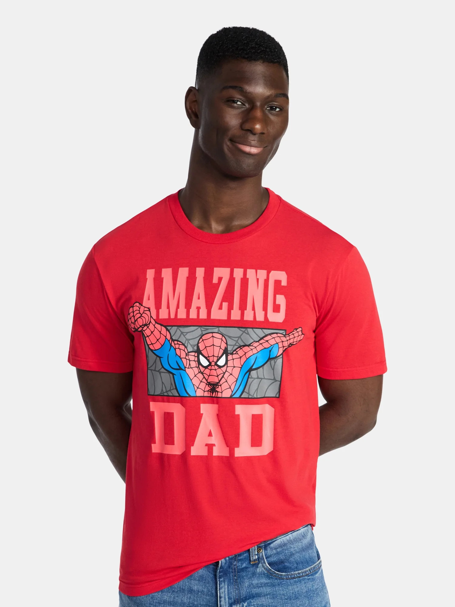 Spider-Man Men's and Big Men's Father's Day Graphic Tee, Sizes XS-5XL | Walmart (US)