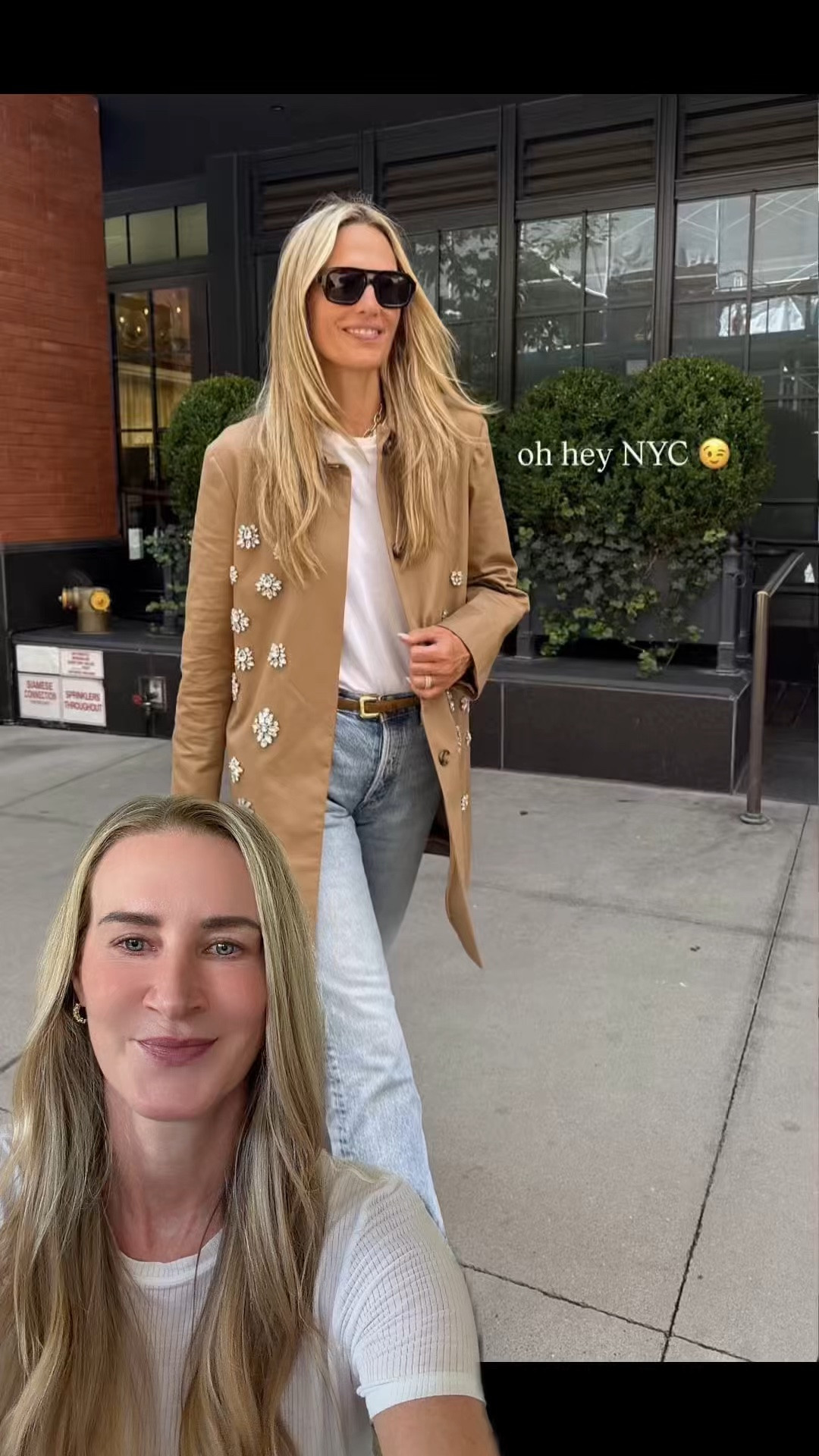 Molly Sims just delivered one of my favorite fall outfit ideas yet. 🤎

An embellished camel coat, a classic white tee, relaxed straight-leg jeans, a slim leather belt, and suede slides, this is exactly how to transition into fall while still dressing for warmer days.

If you’re looking for timeless fall outfits, elevated basics, and effortless outfit inspiration you’ll wear on repeat, save this look now.

Comment SHOP and I’ll show you how to get Molly Sims’ look.

#MollySims  #CelebrityStyle #Celebritystyleexpert