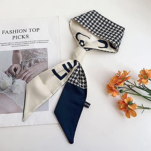 Nothers 4Pcs Fashion Hairband Neckerchief Scarf Ribbon for Women Girls Ladies, Decoration Handbag Ha | Amazon (US)