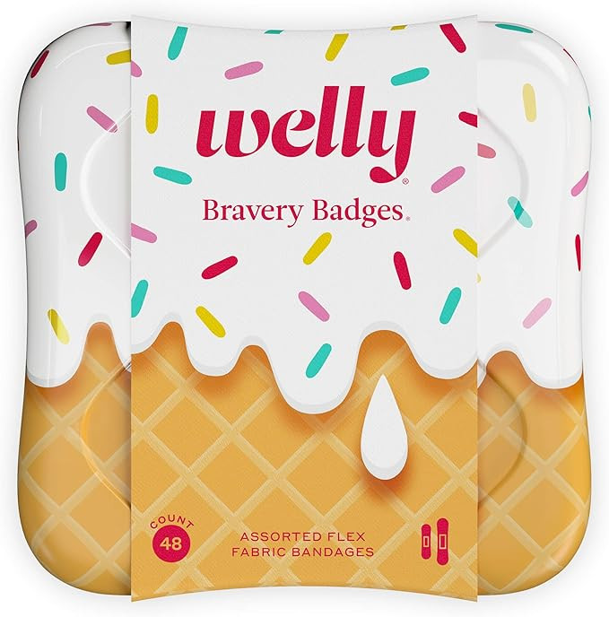 Welly Bandages | Adhesive Flexible Fabric Bravery Badges | Assorted Shapes for Minor Cuts, Scrape... | Amazon (US)