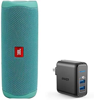 JBL Flip 5 Waterproof Portable Wireless Bluetooth Speaker Bundle with 2-Port USB Wall Charger - T... | Amazon (US)