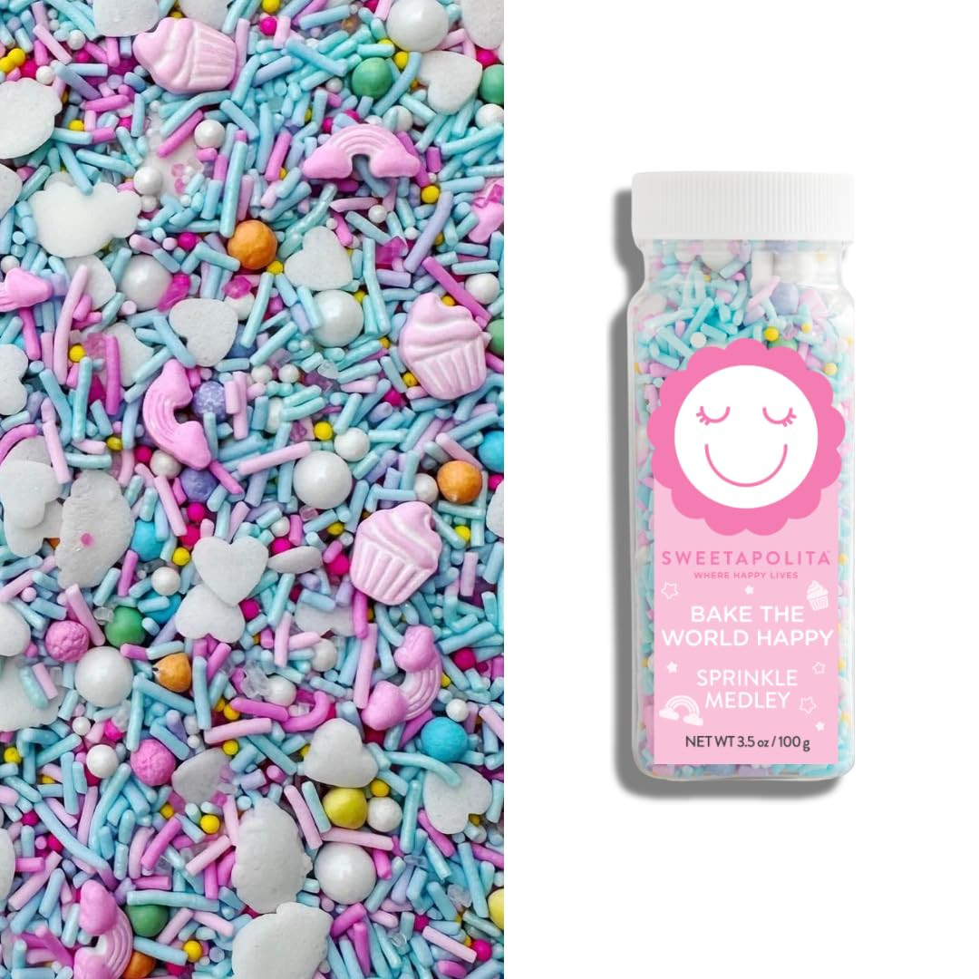 Sweetapolita Bake The World Happy Sprinkles - Great for Baking and Decorating, Cakes, Cupcakes, I... | Amazon (US)