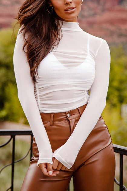Divine White Mesh Bodysuit | Shop Priceless