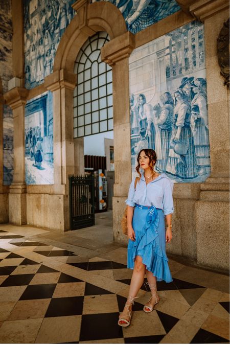 Blues on blues…the perfect outfit for sightseeing in Porto ♥️ 

Travel outfit, travel in style, Portugal outfit, European vacation outfit, skirt 

#LTKunder50 #LTKeurope #LTKstyletip