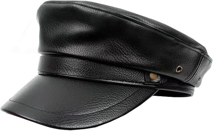 Brcus Women Yacht Captain Sailor Hat PU Newsboy Cabbie Baker Boy Peaked Beret Cap | Amazon (US)