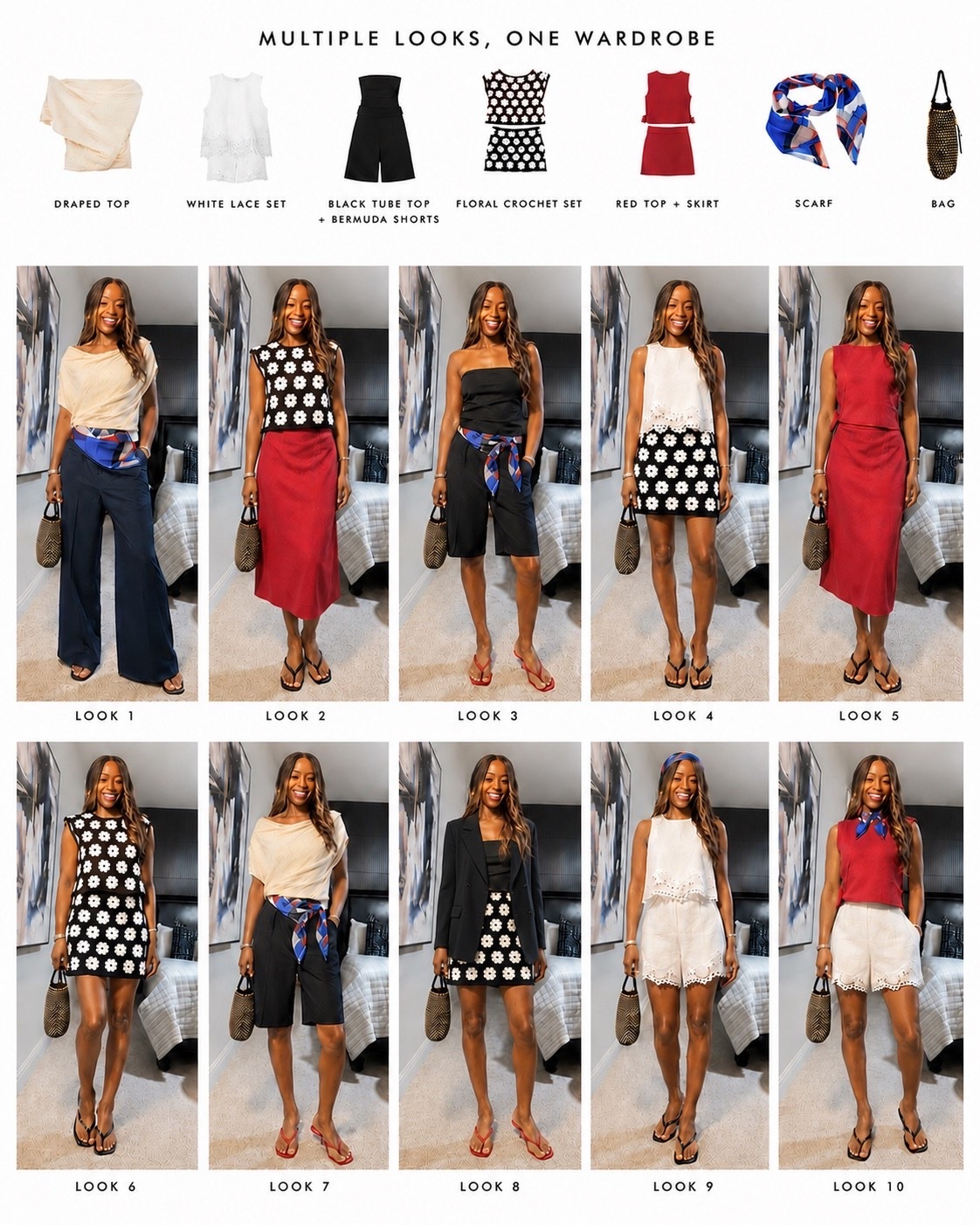 10 Mango looks. Endless mix-and-match potential. ❤️🤍🖤

One wardrobe really can do it all — from chic brunch moments to elevated vacation style and effortless summer nights out. I challenged myself to create multiple looks using the same core pieces, and honestly…this may be one of my favorite style edits yet.

Which look are you wearing first? 👀

✨ Memorial Day Sale Finds
✨ Versatile pieces you can remix
✨ Elevated style without overbuying
✨ Perfect for vacation, brunch, date night & summer events

Shop these looks in my LTK before the sale ends.

#MemorialDaySale #LTKStyle #SummerStyle #VacationOutfits #CapsuleWardrobe #FashionOver40 #CorporateChic #StyleInspo

#LTKootd #LTKMidsize #LTKOver40