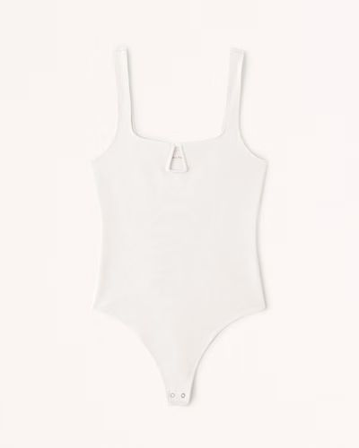 Women's Ponte Notch-Neck Bodysuit | Women's Clearance - New Styles Added | Abercrombie.com | Abercrombie & Fitch (US)