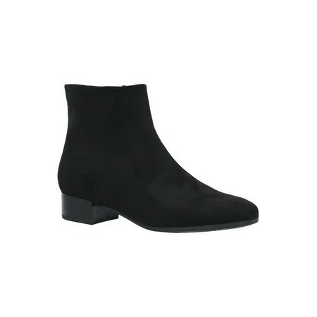 Time and Tru Women's Faux Suede Ankle Boots, Wide Width Available | Walmart (US)