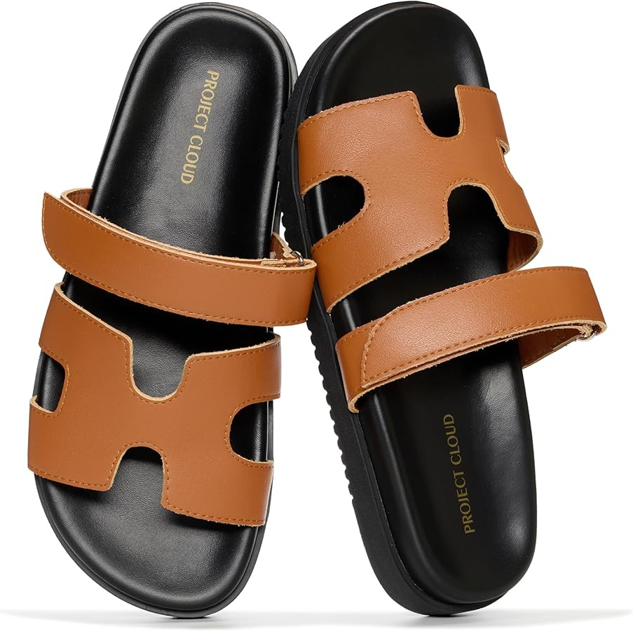 Project Cloud 100% Genuine Leather Sandals for Women Footwear - Stylish Womens Sandals with Plush... | Amazon (US)