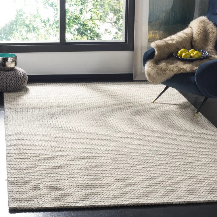 Tulane Hand-Woven Beige Silver/Ivory Area Rug | Wayfair North America