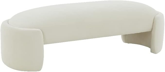 Tov Furniture Toledo Cream Velvet Bench Cream | Amazon (US)