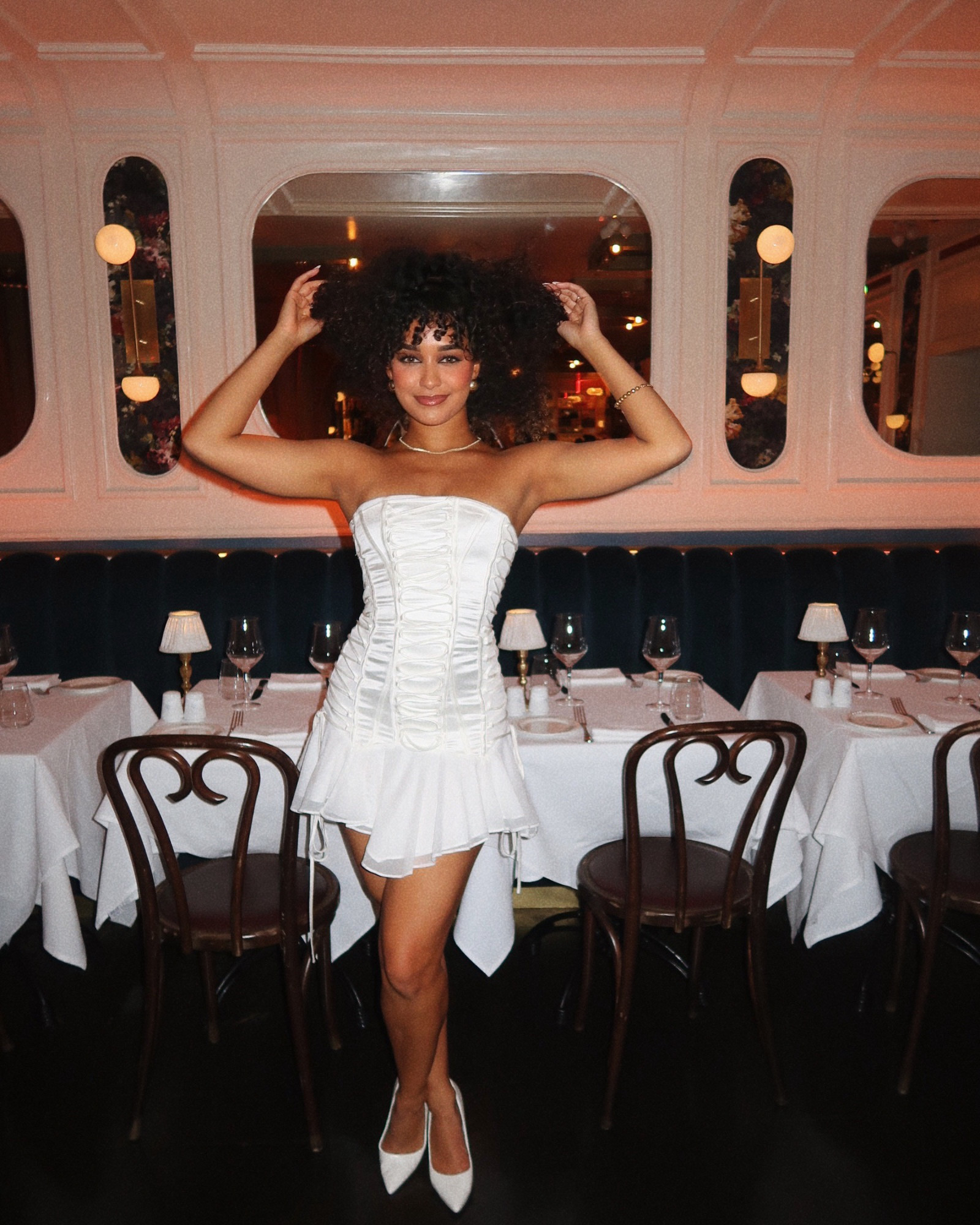 bridal bach party dress 🤍#houseofcb#littlewhitedress
