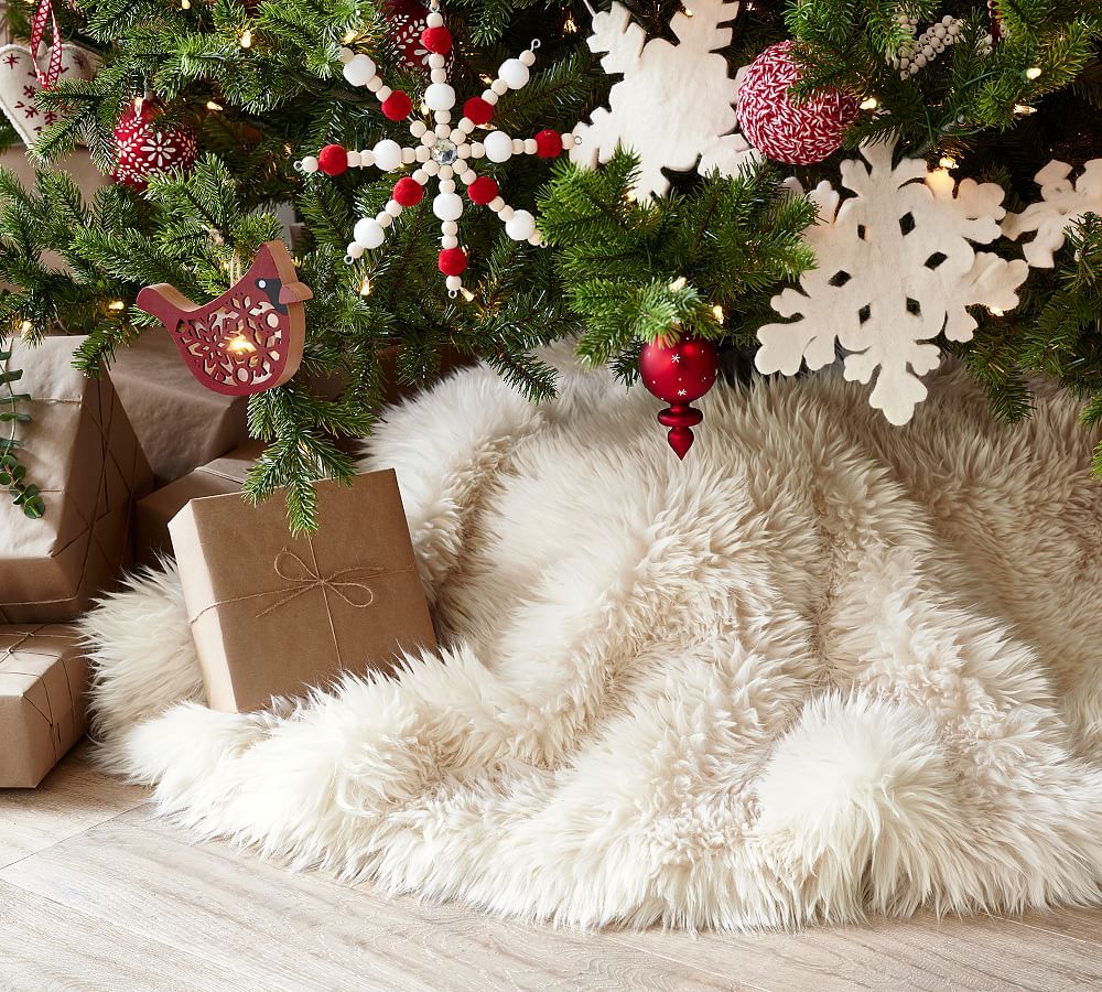 Luxe Faux Fur Tree Skirt | Pottery Barn (US)