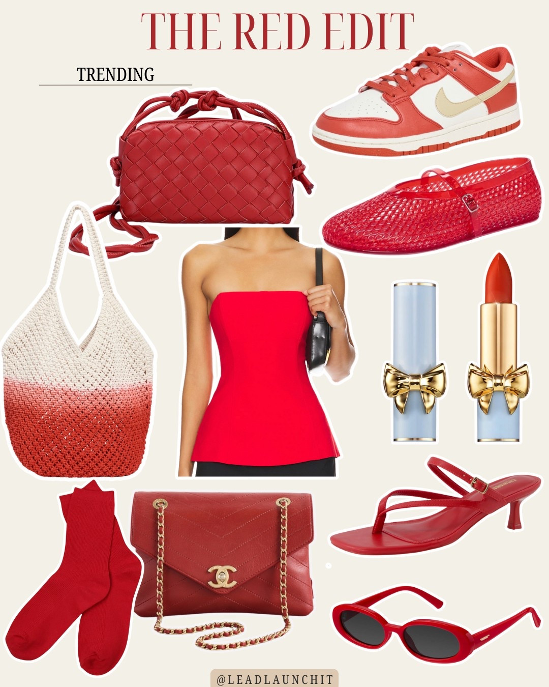 Spring style. Spring fashion. Red. Handbag. Purse. Sneakers. Tote bag. Mary Jane. Handbag. Purse. Lipstick. Strapless. Trending. Best sellers. Viral  

#LTKStyleTip #LTKSeasonal #LTKFindsUnder100