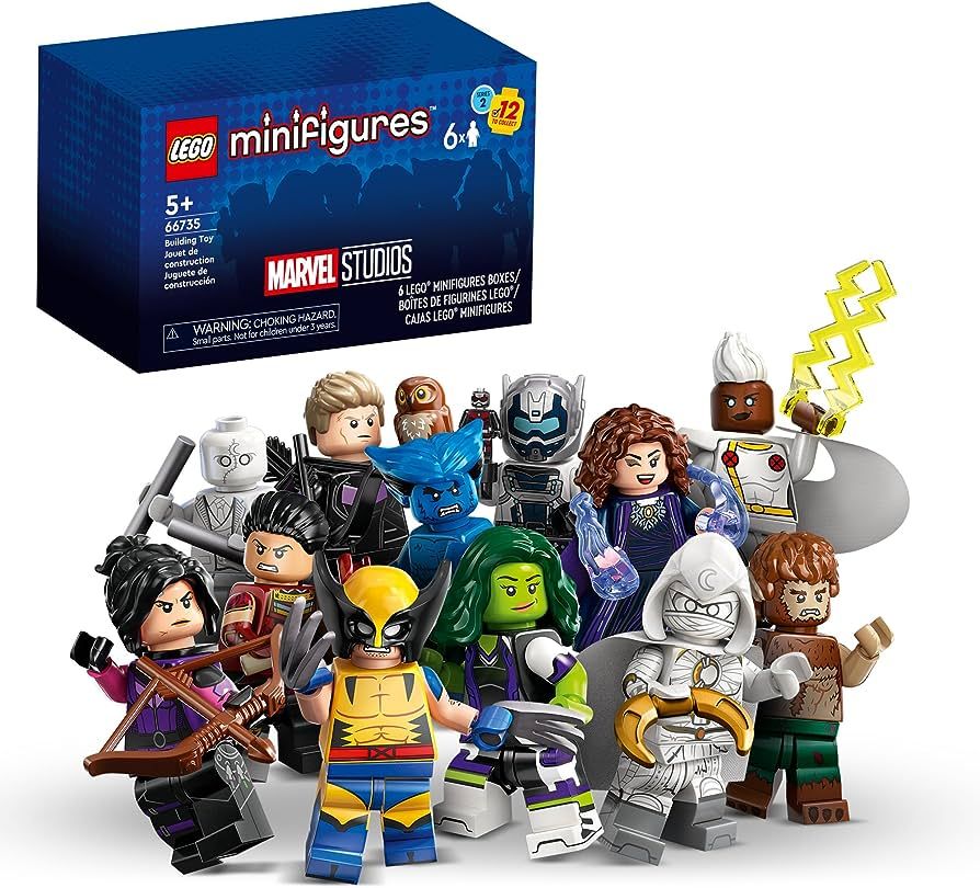 LEGO Minifigures Marvel Series 2 6 Pack 66735 Mystery Blind Box, Surprise Collectible Characters ... | Amazon (US)