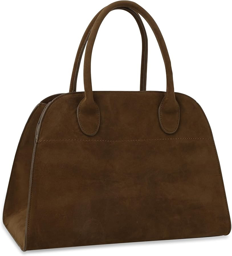 Suede Tote Bag for Women,Women's Suede Purse Vintage Top Handle Bag,Fashion Shoulder Satchel Bag ... | Amazon (US)