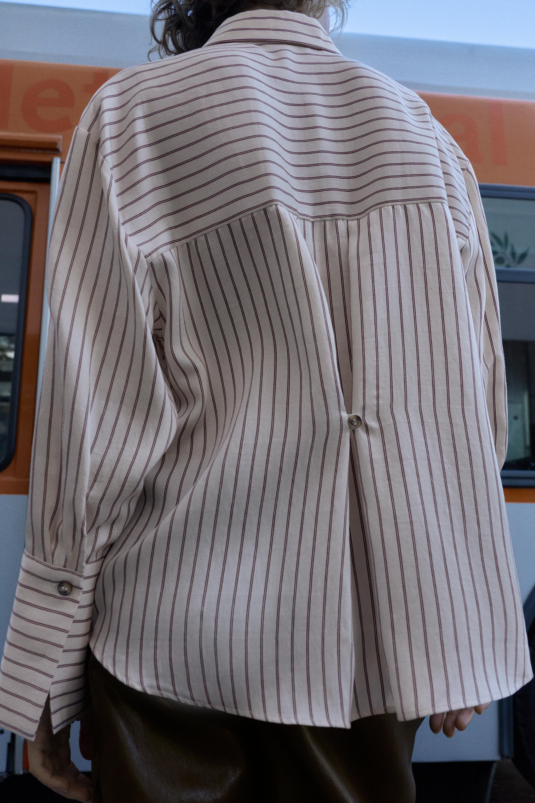 STRIPED SHIRT WITH WIDE CUFFS | Zara US