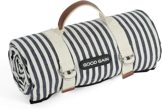 G GOOD GAIN Waterproof Picnic Blanket Portable with Carry Strap for Beach Mat or Family Outdoor C... | Amazon (US)