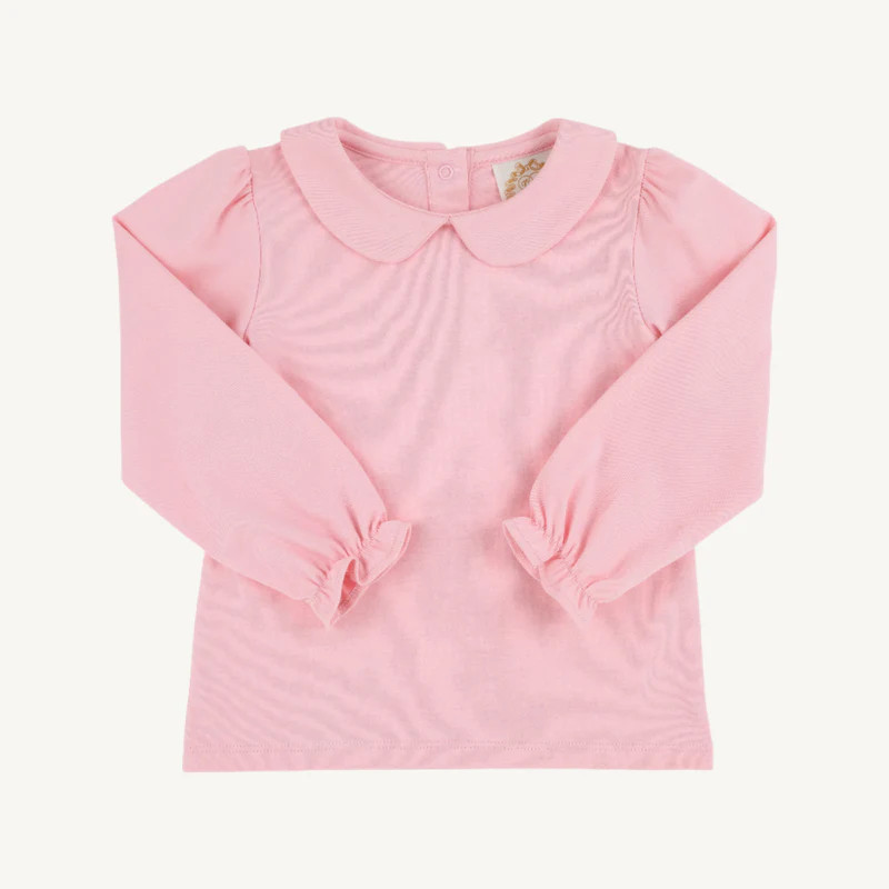 Maude's Peter Pan Collar Shirt (Long Sleeve Pima) - Sandpearl Pink | The Beaufort Bonnet Company