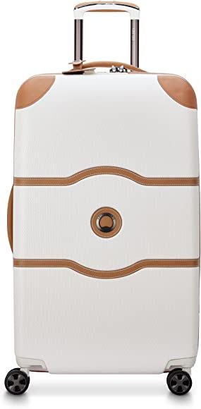 DELSEY Paris Chatelet Hardside Luggage with Spinner Wheels, Champagne White, Checked-26 Inch Trun... | Amazon (US)