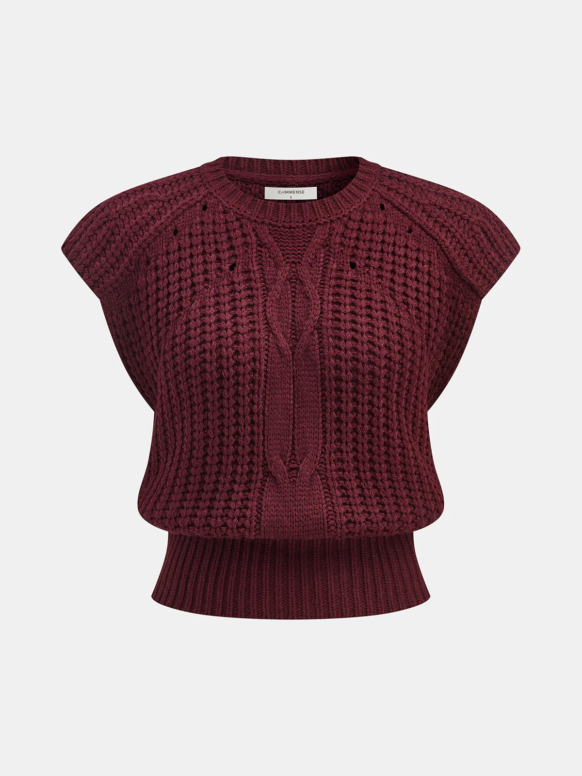 Sleeveless Cable Knit Vest | Commense