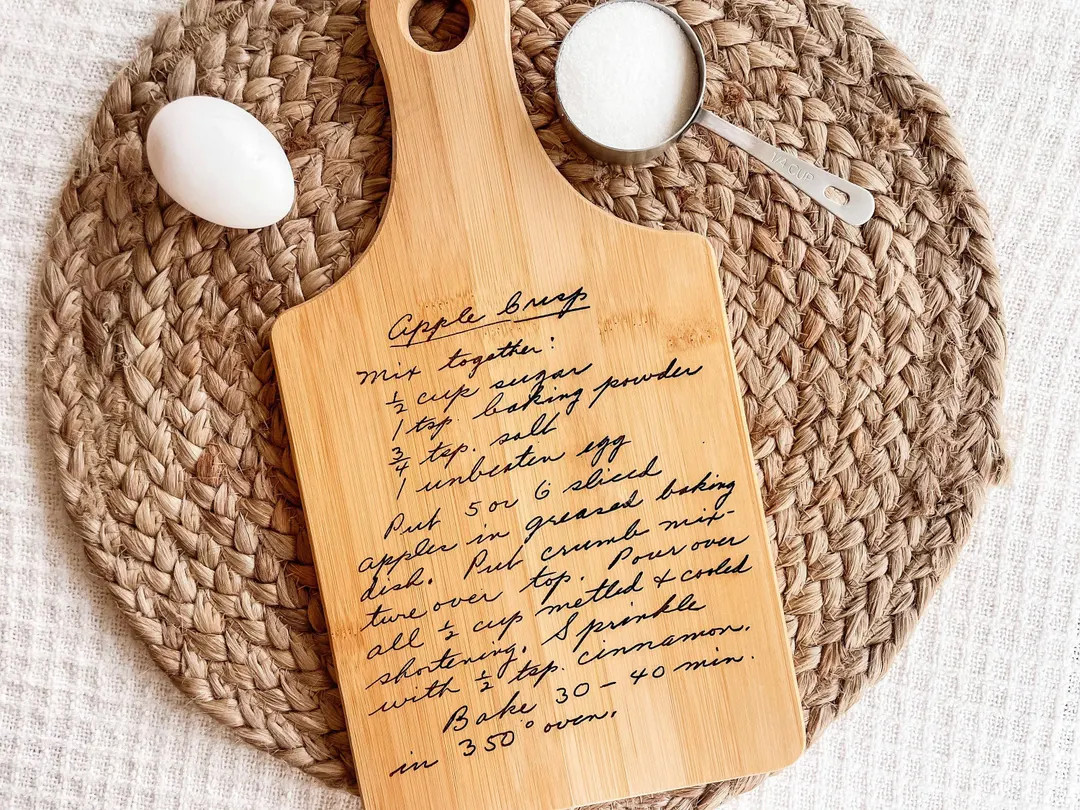Handwritten Recipe Cutting Board, Family Recipe, Family Keepsake, Gift for Mom, Christmas Gift, F... | Etsy (US)