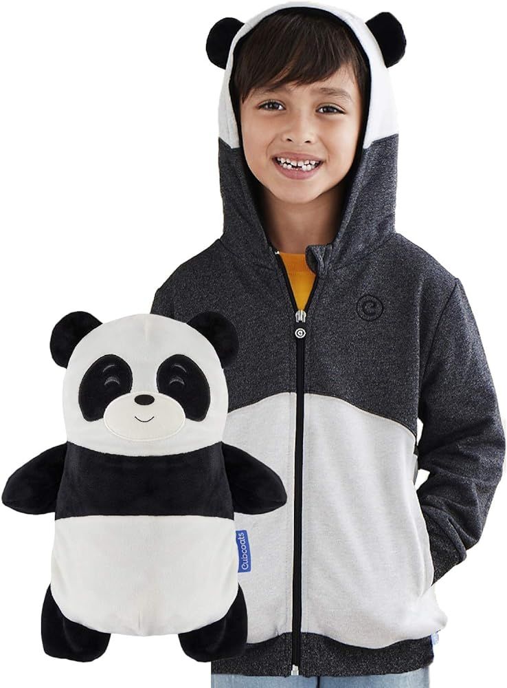Papo The Panda - 2-in-1 Transforming Hoodie and Soft Plushie - Black and White | Amazon (US)