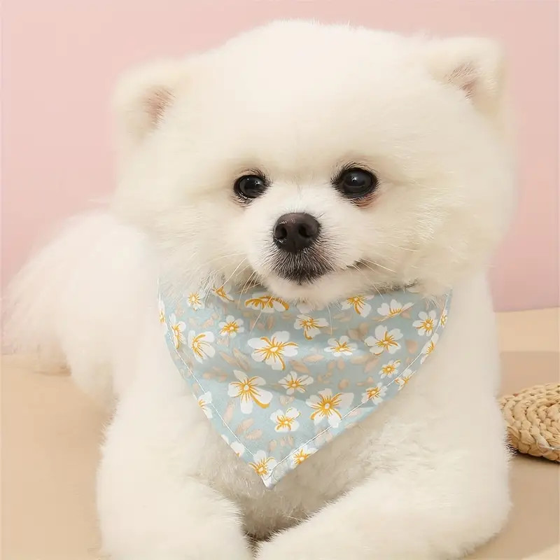 1pc Versatile Pet Flower Graphic Dog Saliva Towel Pet Dog Scarf Decoration Supplies | Today's Bes... | Temu Affiliate Program