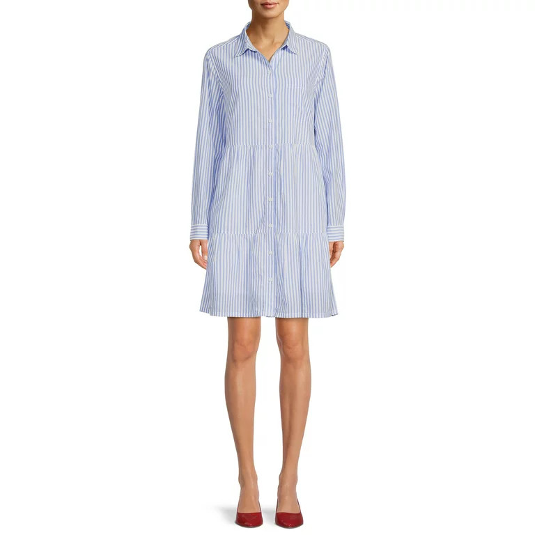 BeachLunchLounge Women's Tiered Shirtdress | Walmart (US)