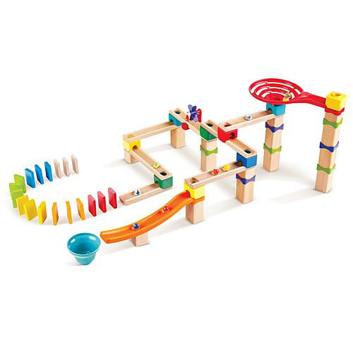 Hape Marble Run DIY Wood Building 81 Piece Racetrack | HSN