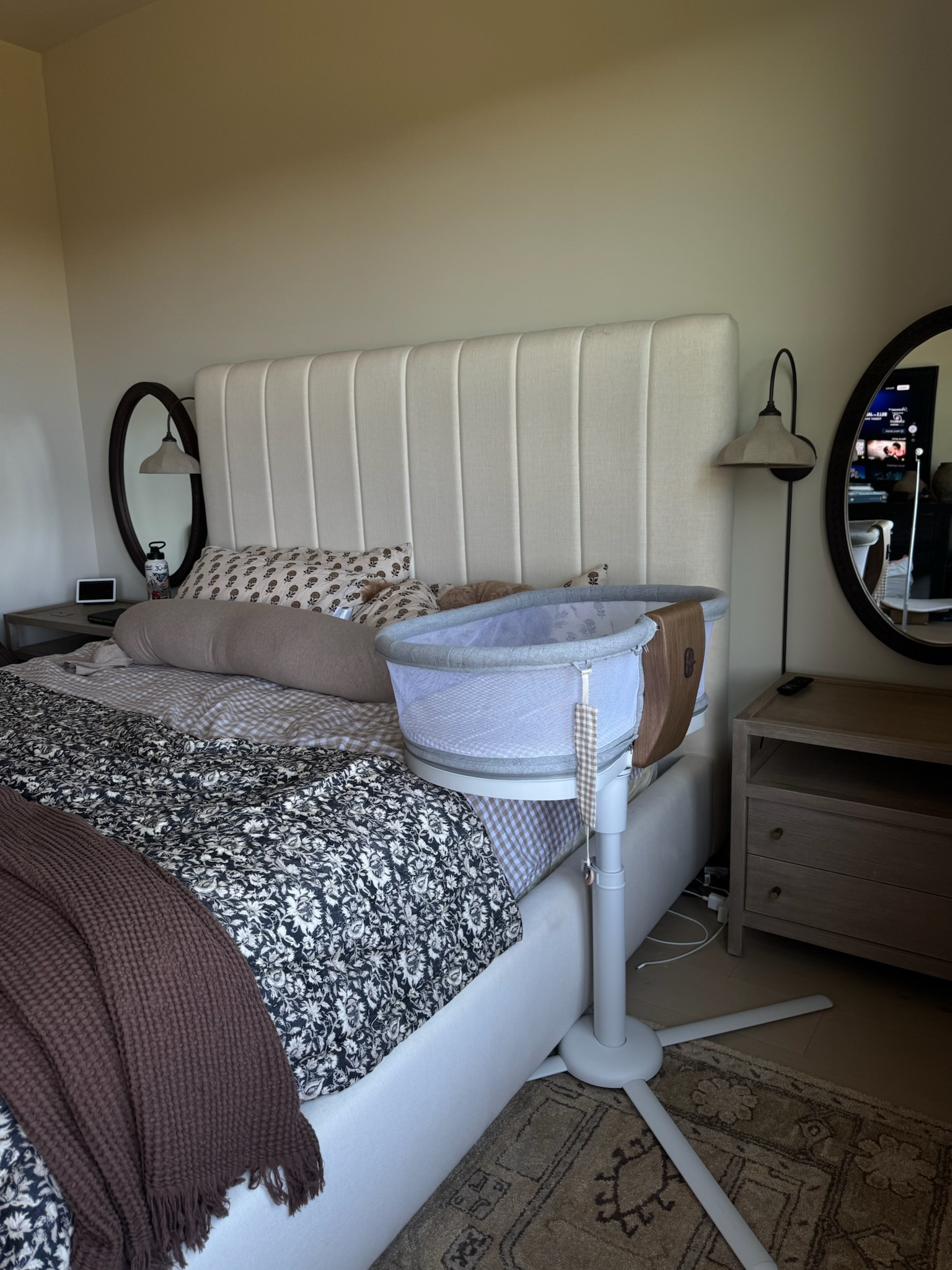 Our bassinet and bedding☁️

#LTKHome