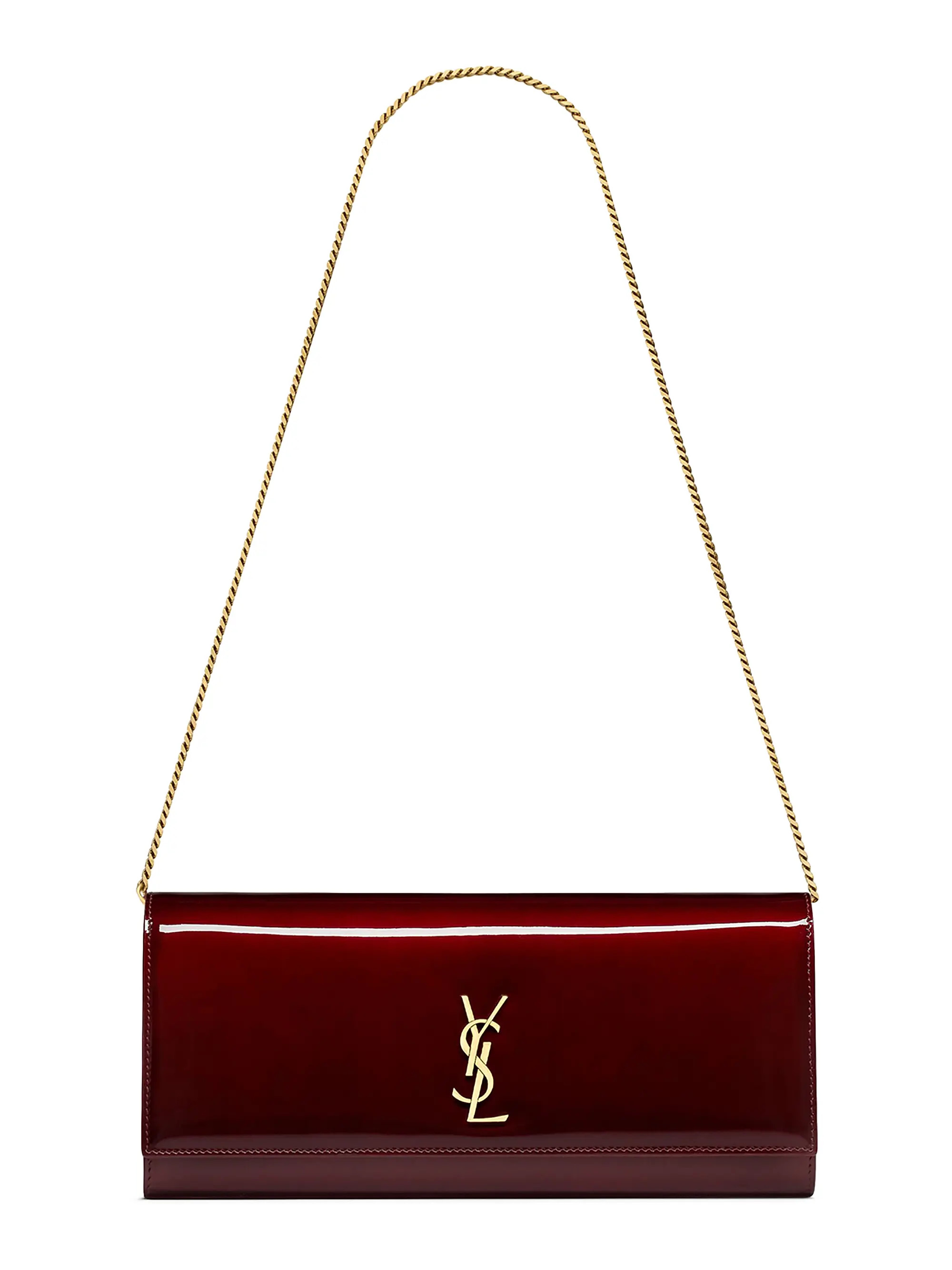 Saint Laurent Kate Clutch in Patent Leather | Saks Fifth Avenue | Saks Fifth Avenue