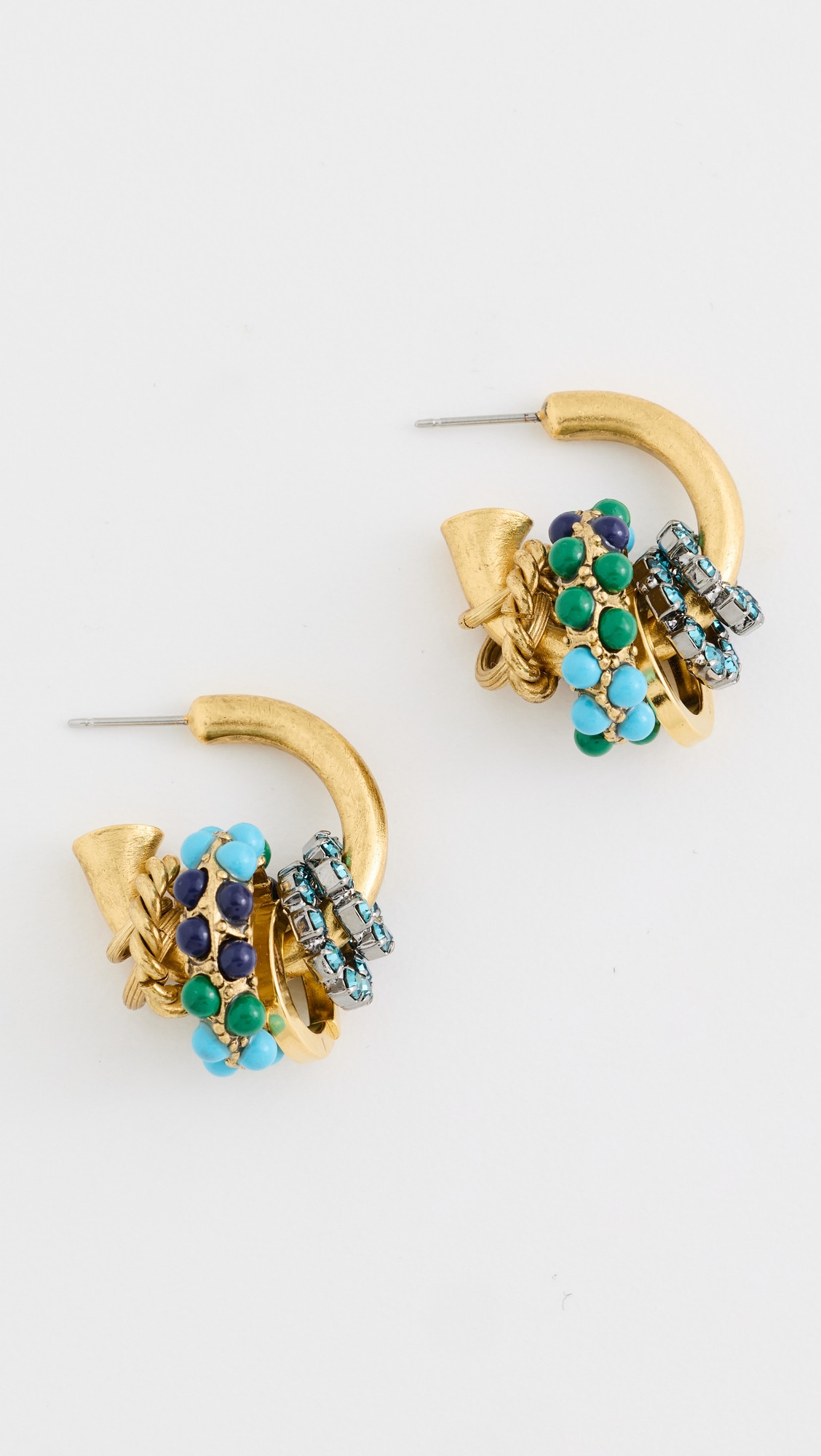 Elizabeth Cole Enna Earrings Green Turquoise One Size | Shopbop